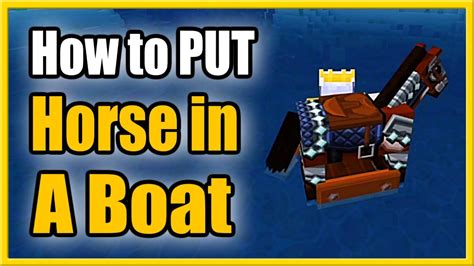 can horses go in boats minecraft